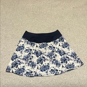 Golf Puma Navy and White Floral A-Line Skirt
